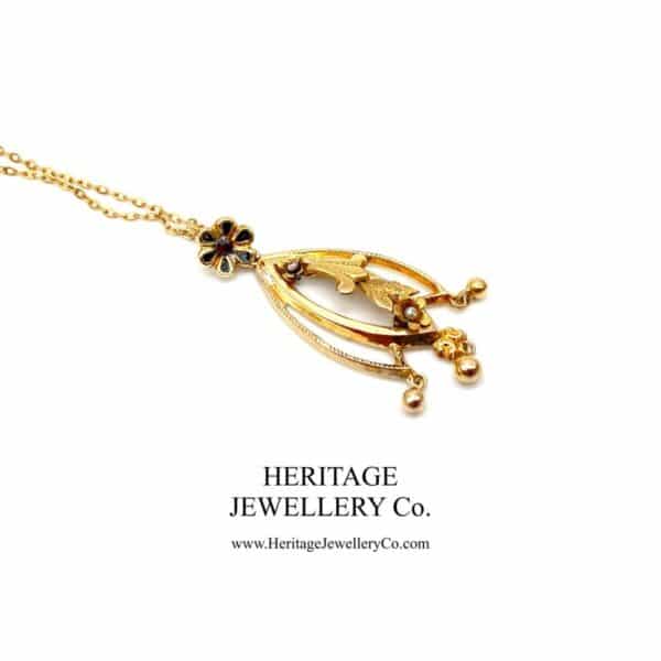 Antique Pearl & Garnet Pendant - Image 6