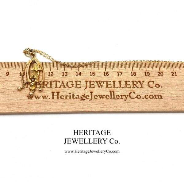 Antique Pearl & Garnet Pendant - Image 9