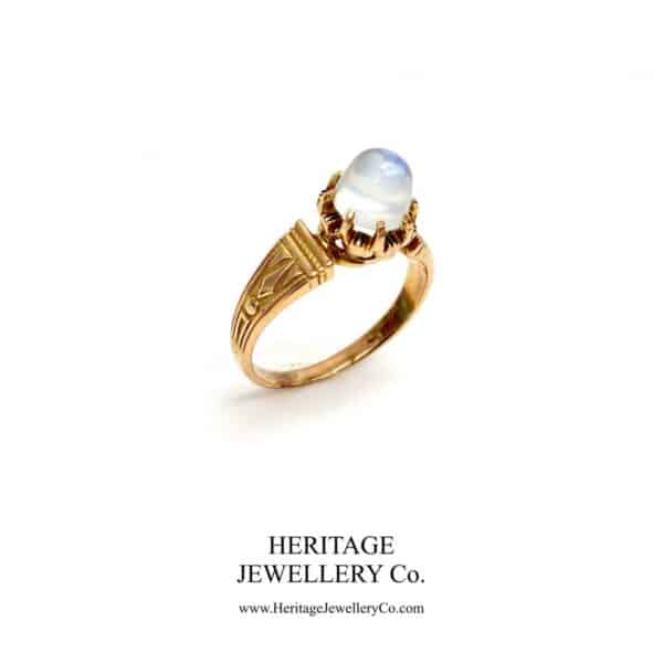 Early Victorian Cabochon Moonstone Ring (c. 1847) - Image 5