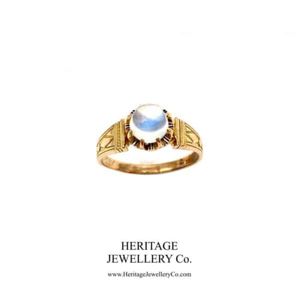 Early Victorian Cabochon Moonstone Ring (c. 1847) - Image 4