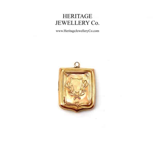 Antique Victorian Rose Gold Shield Locket gold Antique Jewellery 3