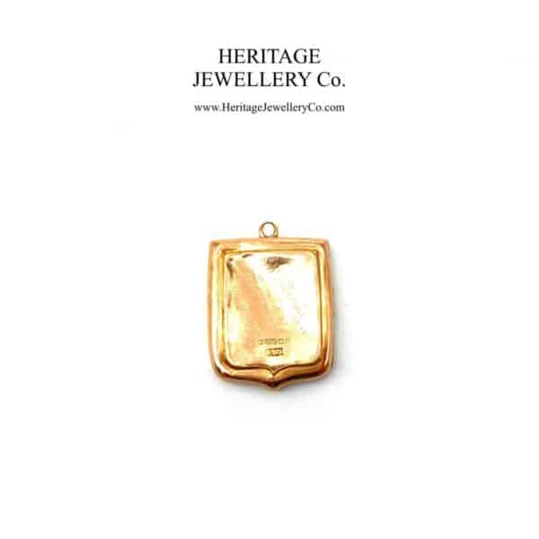 Antique Victorian Rose Gold Shield Locket gold Antique Jewellery 4