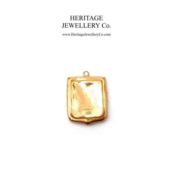 Antique Victorian Rose Gold Shield Locket - Image 2