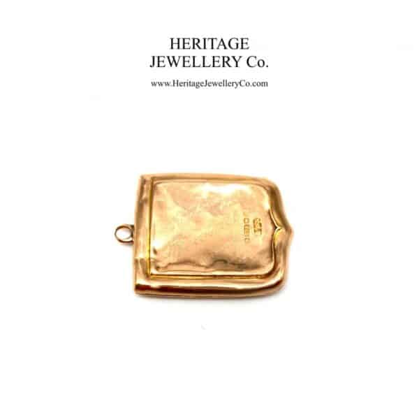 Antique Victorian Rose Gold Shield Locket gold Antique Jewellery 5