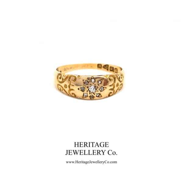 Victorian Diamond Gypsy Ring (c. 1900) Diamond Antique Jewellery 5