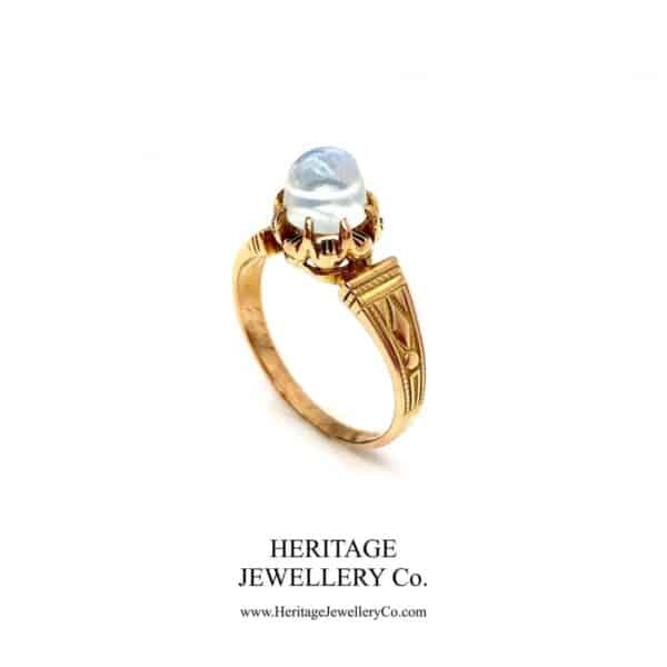 Early Victorian Cabochon Moonstone Ring (c. 1847)