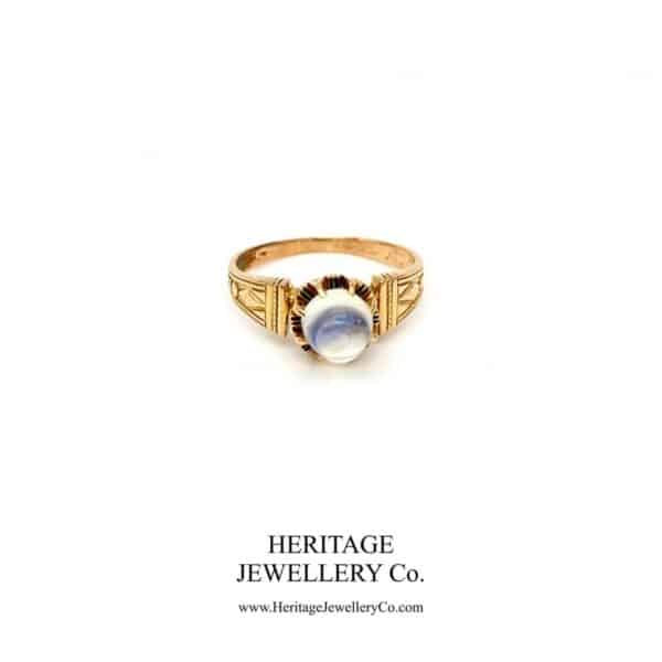 Early Victorian Cabochon Moonstone Ring (c. 1847) - Image 6