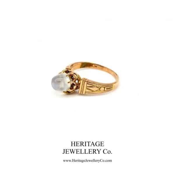 Early Victorian Cabochon Moonstone Ring (c. 1847) - Image 7