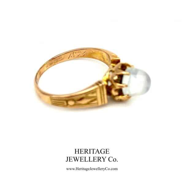 Early Victorian Cabochon Moonstone Ring (c. 1847) - Image 9