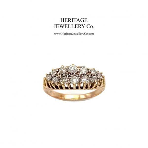 Antique Gold Two-Row Diamond Ring Antique Antique Jewellery 9