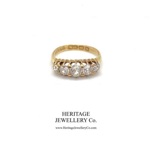 Victorian 5-Stone Diamond Ring (c.1886) Diamond Antique Jewellery 4