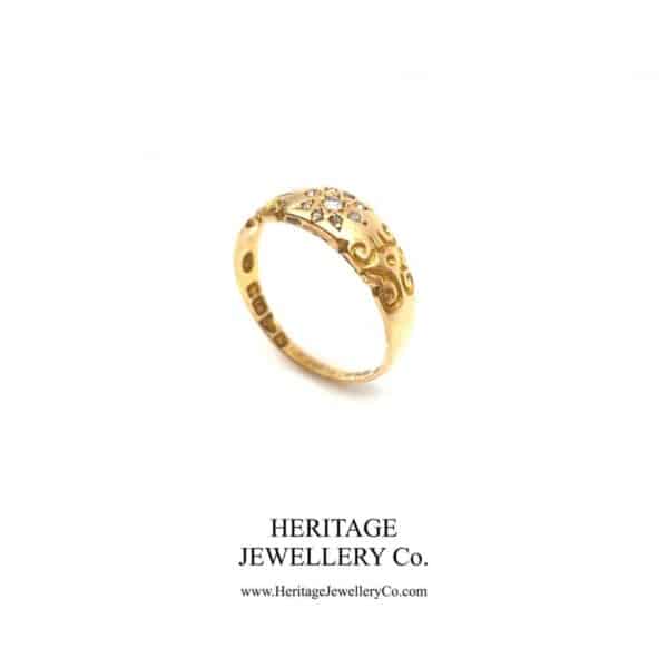 Victorian Diamond Gypsy Ring (c. 1900) - Image 9