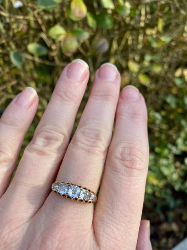 Victorian 5-Stone Diamond Ring (c.1886) - Image 8