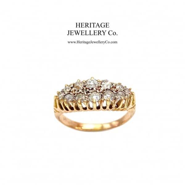 Antique Gold Two-Row Diamond Ring