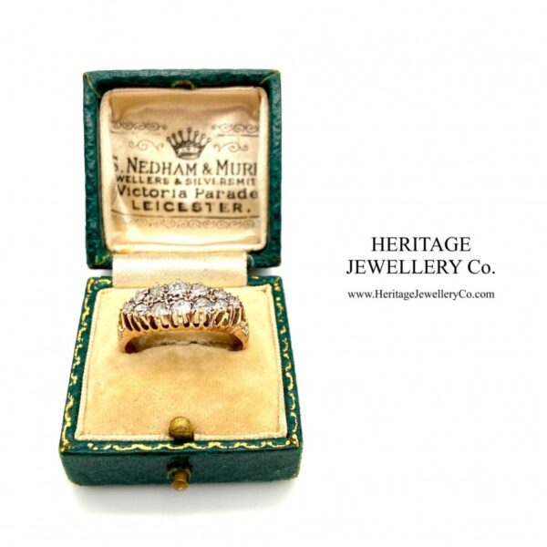 Antique Gold Two-Row Diamond Ring - Image 6