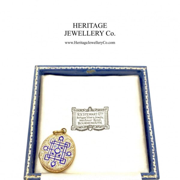 Antique Gold and Enamel Locket - Image 5