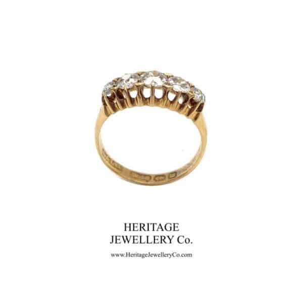 Victorian 5-Stone Diamond Ring (c.1886) Diamond Antique Jewellery 7