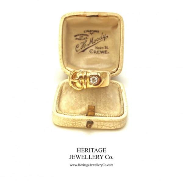 Antique Diamond & Gold Buckle Ring Antique Antique Jewellery 5