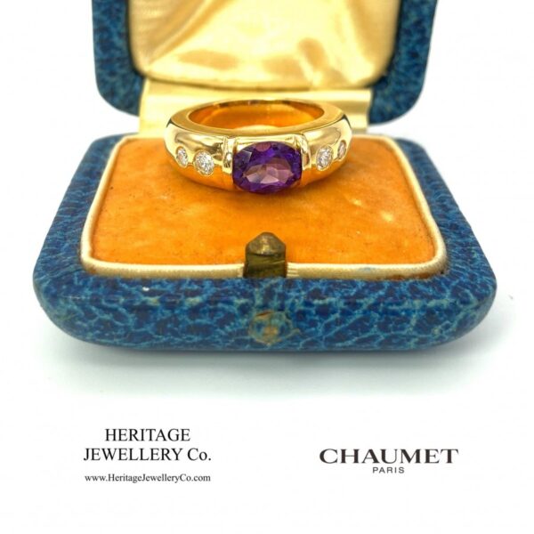 Amethyst & Diamond Gypsy Ring by Chaumet Amethyst Antique Jewellery 10