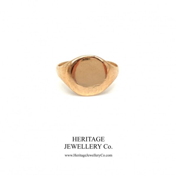 Antique Rose Gold Signet Ring (c. 1900) - Image 2