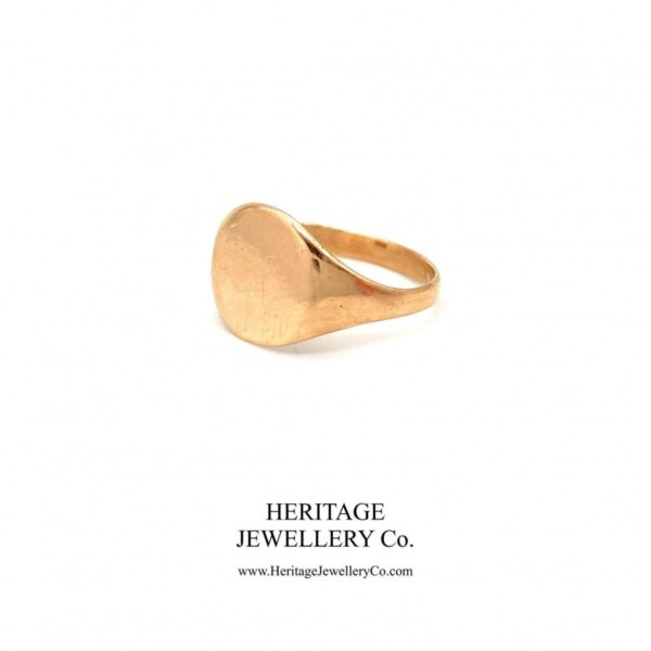 Antique Rose Gold Signet Ring (c. 1900) - Image 4