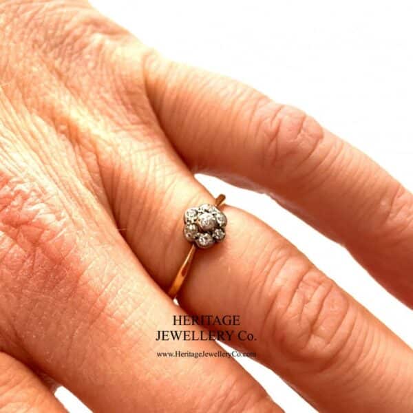 Antique Diamond Daisy Cluster Ring - Image 7