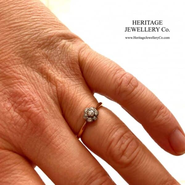 Antique Diamond Daisy Cluster Ring - Image 8