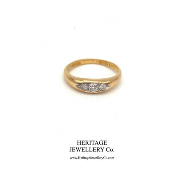 Antique 3-Stone Diamond Gypsy Ring - Image 2