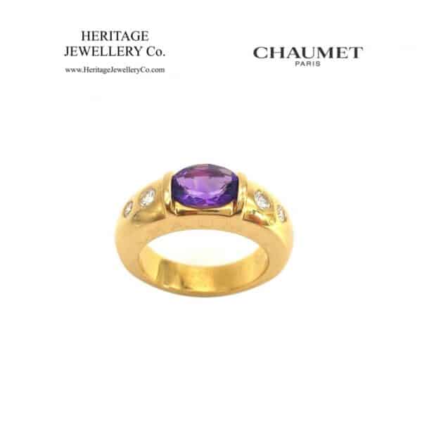 Amethyst & Diamond Gypsy Ring by Chaumet Amethyst Antique Jewellery 3