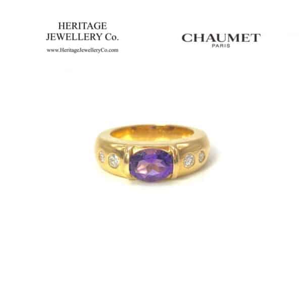 Amethyst & Diamond Gypsy Ring by Chaumet Amethyst Antique Jewellery 6