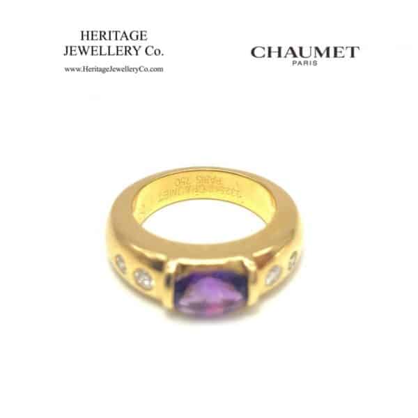Amethyst & Diamond Gypsy Ring by Chaumet Amethyst Antique Jewellery 7