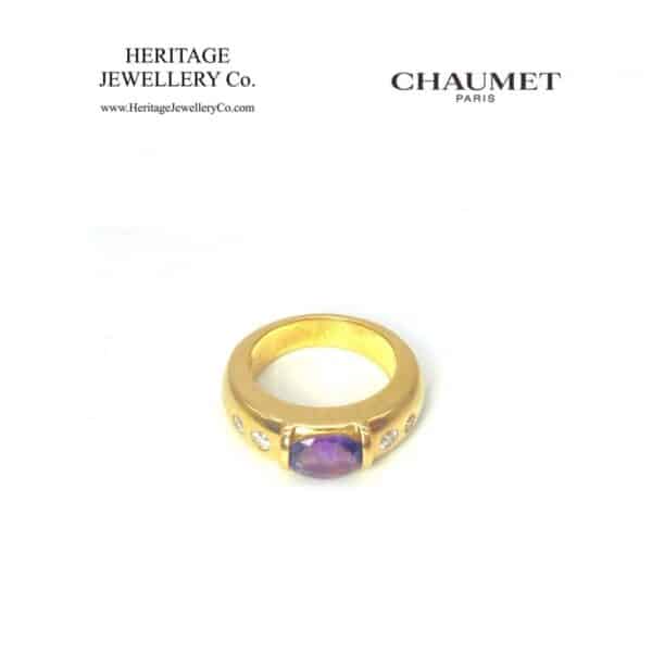 Amethyst & Diamond Gypsy Ring by Chaumet Amethyst Antique Jewellery 8