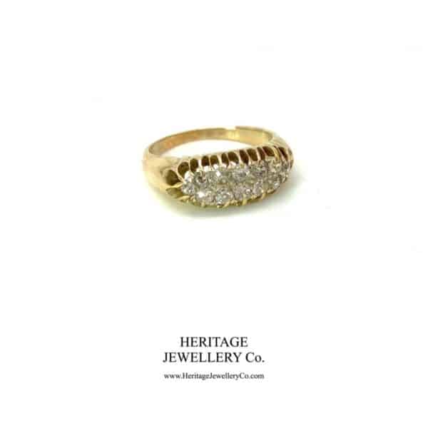 Antique Gold Two-Row Diamond Ring Antique Antique Jewellery 8