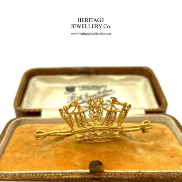 Antique Victorian Gold Naval Crown Brooch brooch Antique Jewellery 3