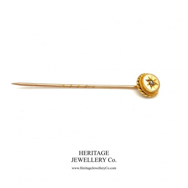 Antique Diamond & Gold Pin Antique Antique Jewellery 3