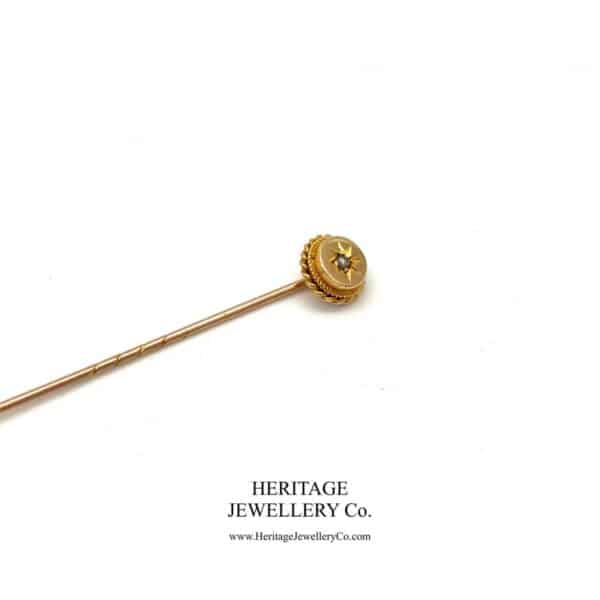 Antique Diamond & Gold Pin - Image 2