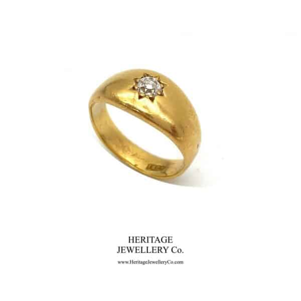 Antique Gold & Diamond Gypsy Ring Antique Antique Jewellery 7