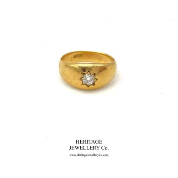 Antique Gold & Diamond Gypsy Ring - Image 6