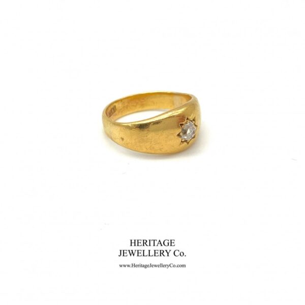 Antique Gold & Diamond Gypsy Ring - Image 7
