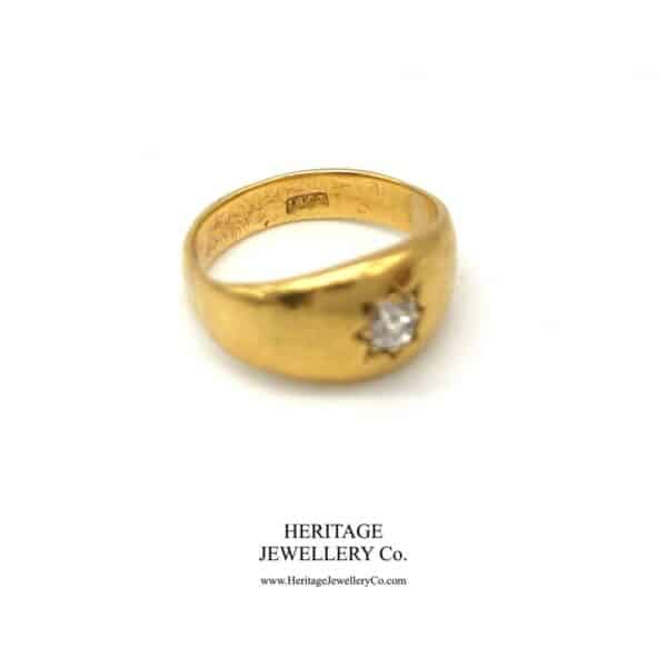Antique Gold & Diamond Gypsy Ring Antique Antique Jewellery 11