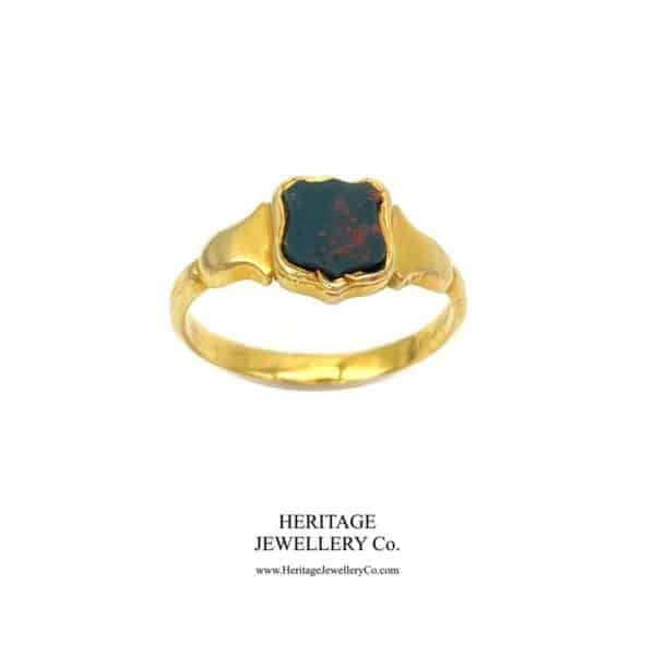 Rare Antique William IV Bloodstone Signet Ring (c. 1837) Miscellaneous 9