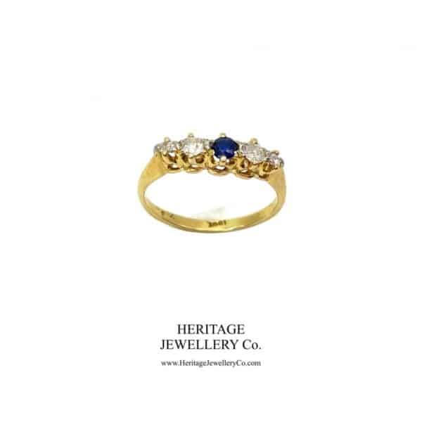 Antique Sapphire and Diamond Ring - Image 6