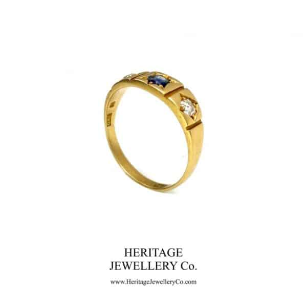 Antique Sapphire and Diamond Gypsy Ring Diamond Antique Jewellery 10