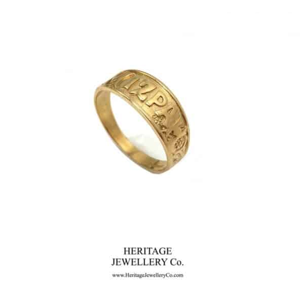 Antique Gold Mizpah Ring (c. 1927) - Image 2