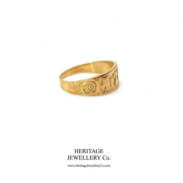 Antique Gold Mizpah Ring (c. 1927) - Image 5