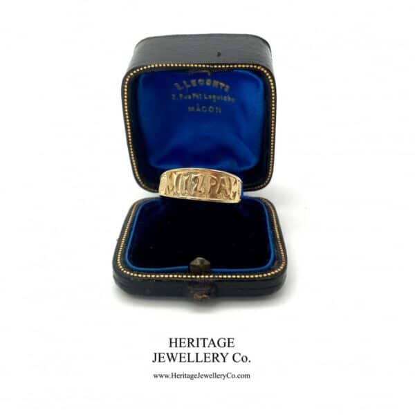 Antique Gold Mizpah Ring (c. 1927) - Image 7