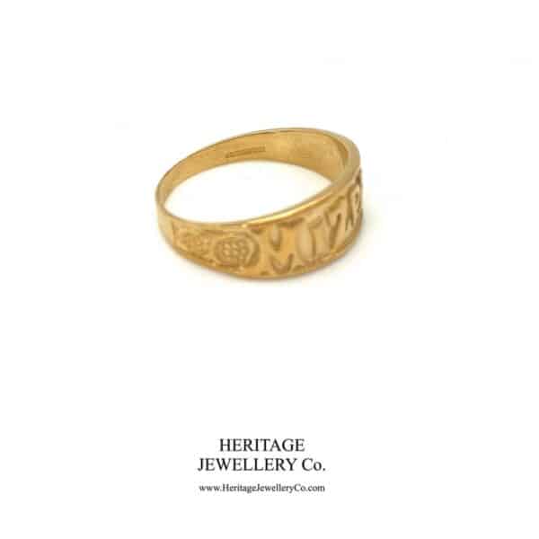Antique Gold Mizpah Ring (c. 1927) - Image 10