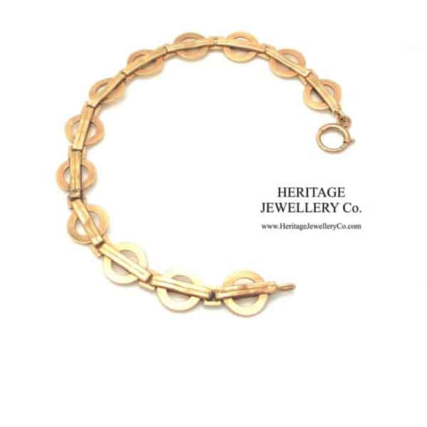 Antique Rose Gold Bracelet with Fancy Links Antique Miscellaneous 7