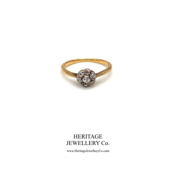 Antique Diamond Daisy Cluster Ring - Image 2