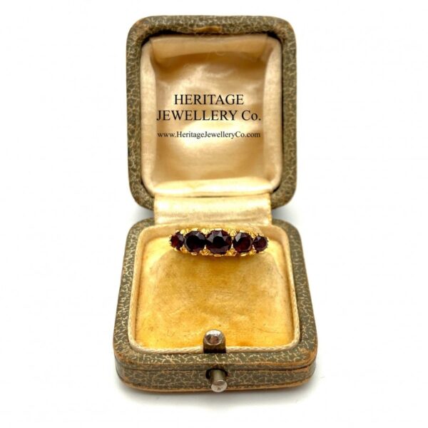 Antique Half Hoop Garnet Ring Antique Antique Jewellery 7